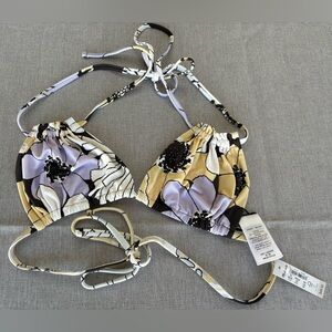 NWT MADEWELL String Bikini Top Tie-Back Swimsuit Women's XS Distant Lavender